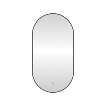Зеркало с подсветкой LED Fixsen FX-3090F овальное 50х90 см, графит