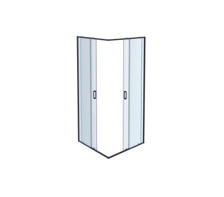 AQ ARI KV08020BL Душевой уголок квадратный, двери раздвижные 800x800x2000 профиль черный, стекло прозрачное AQ ARI KV08020BL Душевой уголок квадратный, двери раздвижные 800x800x2000 профиль черный, стекло прозрачное