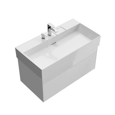 Тумба LOGICA подвесная 2 ящика 90 см, белоснежный, артикул LOG.90.2\WHT