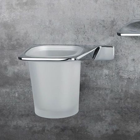 Colombo Alize Стакан, подвесной, Sx, цвет: хром/матовое стекло, артикул B2502S.CR-VAN