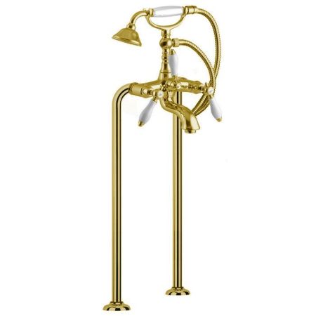 Fima Carlo Frattini Herend Смеситель для ванны, напольный, с ручным душем., цвет: золото, артикул F5404/4CBOR