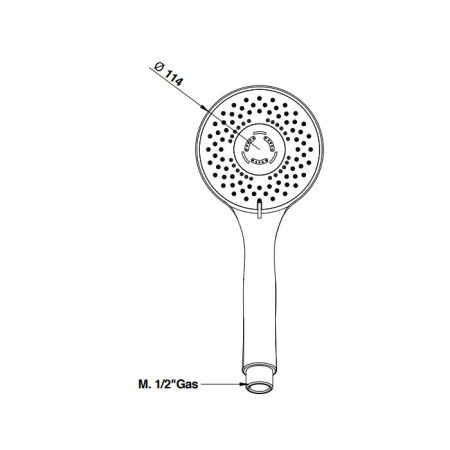 Bongio Душевая лейка d 100мм, цвет черный матовый, артикул 00923NE03