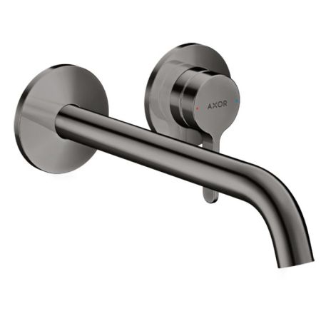 AX One Смеситель для раковины, настенный, цвет полированный черный хром, артикул 48120330