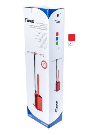 Стойка FIXSEN Rainbow напольная б/д двойной + ерш красная (FX-32-06), артикул FX-32-06