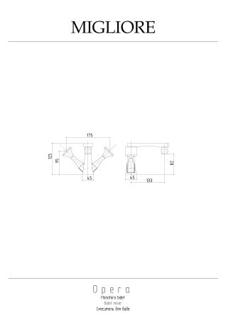 OPERA Смеситель для биде, золото, артикул 24597