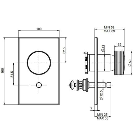 Fima Carlo Frattini Texture Collection Смеситель для душа, встраиваемый, с переключателем на 2 выхода, цвет: чёрный матовый