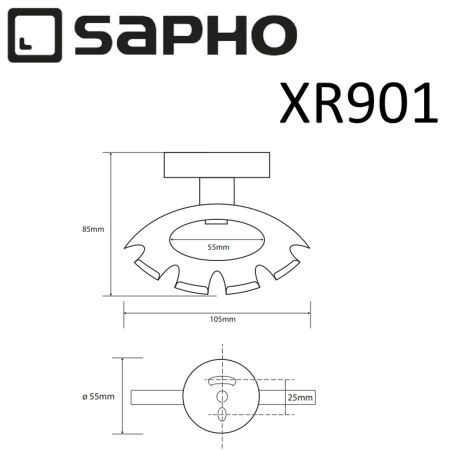 Держатель X-ROUND зубных щеток и пасты, хром, Sapho, артикул XR901