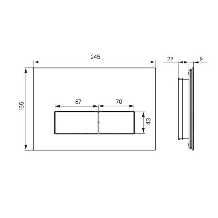 Клавиша смыва IDDIS чёрный мрамор On-X 001 (ONX01B0i77), артикул ONX01B0i77
