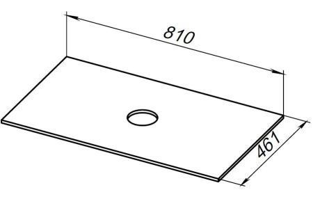 Столешница Allen Brau Reality 80 1.32023.G графит, артикул 1.32023.G
