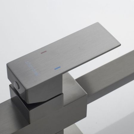 Смеситель для кухни с подключением фильтра Shevanik S148T, оружейная сталь, артикул S148T