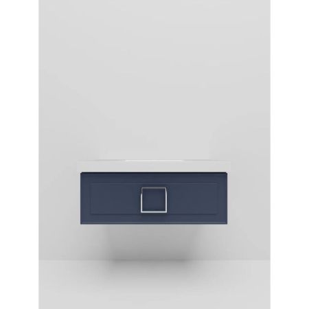 Тумба под раковину подвесная La Fenice Cubo FNC-01-CUB-BG-100, синяя, артикул FNC-01-CUB-BG-100