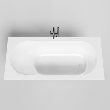 Ванна, Salini, Ornella Kit, ширина, мм-1700, глубина, мм-800, высота, мм-600, водоизмещение (л)-240, тип установки-встраиваемый, форма-овальная, диаметр слива, мм-52, ножки-есть, сифон, интегрированный слив-перелив-в комплекте, донный клапан "Click-Clack", артикул 102414M