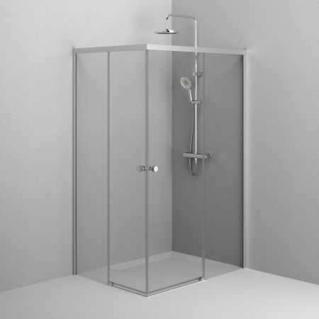 W94G-403-12090-MТ Душевое ограждение X-Joy Square Slide 120х90, мат хром, прозрачное, артикул W94G-403-12090-MТ