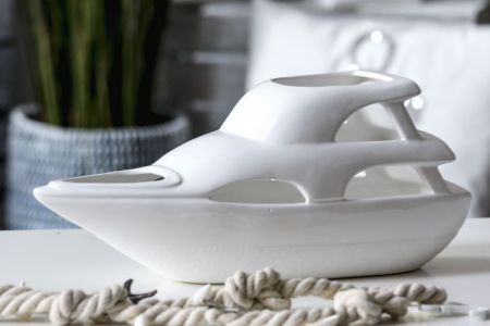 Casablanca, керамическая фигурка "Яхта", цвет белый, артикул 46172