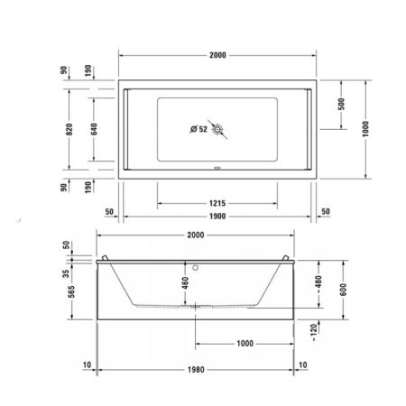DURAVIT Ножки для ванн и душевых поддонов с боковой длиной> 1000 мм, артикул 790100000000000