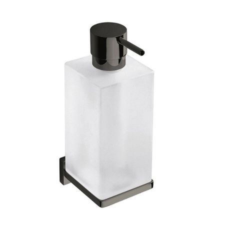 Colombo Look Дозатор для жидкого мыла, подвесной, цвет: PVD графит полированный/матовое стекло, артикул B9316.GL-VAN