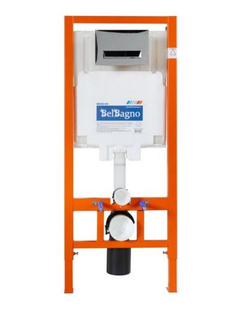 Инсталляция для подвесного унитаза BELBAGNO BB002-80, артикул BB002-80/BB007-PR-NERO.M