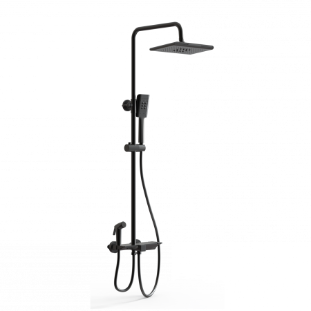 Душевая система с термостатом WONZON & WOGHAND, Черный матовый (WW-B3310-MB)