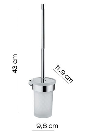 Gedy Azzorre, настенный стеклянный ёрш, цвет хром, артикул A133/03(13)