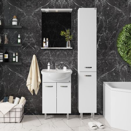 Зеркало Onika Коралл 50 белое, с подсветкой, артикул 205023