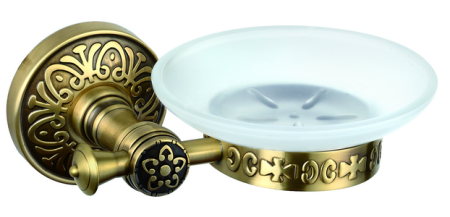 Sanibano Nilo, настенная стеклянная мыльница, цвет бронза, артикул H6600/15BR