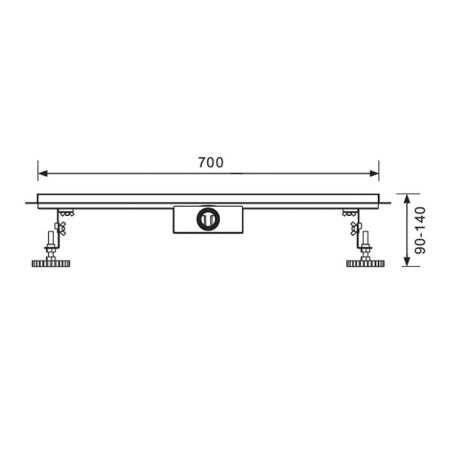 Душевой лоток Raglo R653.70.05, сатин