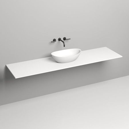 SALINI Столешница 2000х500х15 мм, из материалв S-Stone, цвет белый матовый