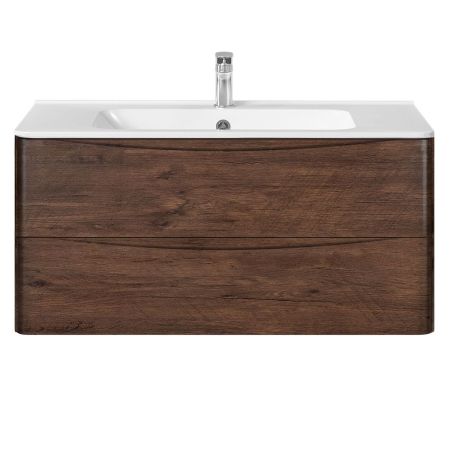 База под раковину Paola 1000 подвесная, 2 выкатных ящика soft close, R.Wood, артикул VMC-2P100RW