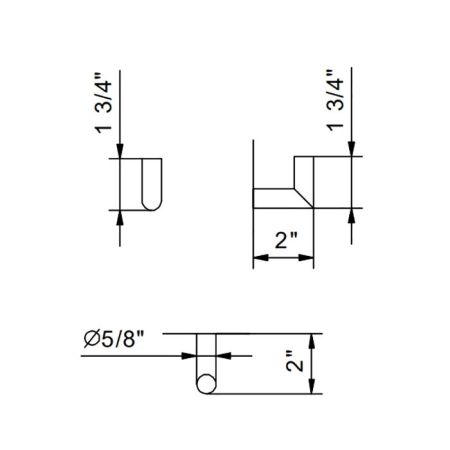Fantini Young Крючок, цвет Matt Gun Metal PVD, артикул 96 P5 7644