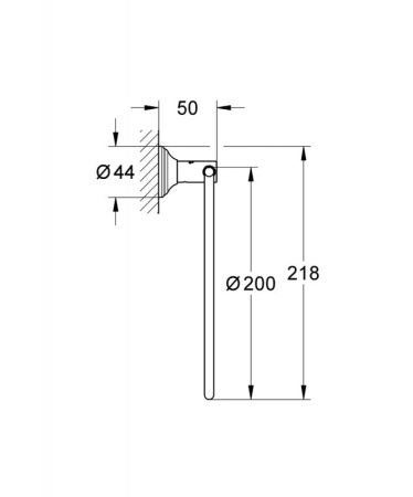 Кольцо для полотенца GROHE Essentials Authentic, хром (40655001) Кольцо для полотенца GROHE Essentials Authentic, хром (40655001)