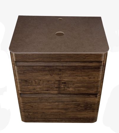 Столешница керамогранит под тумбу "Атлантика 60" MI03, цвет бежевый тёмный, артикул СС-00002232