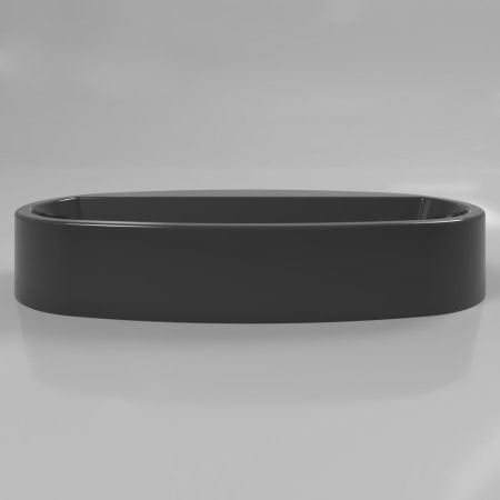 Умывальник WHITECROSS Obsidian D 65x37 (черный глянец) иск. камень