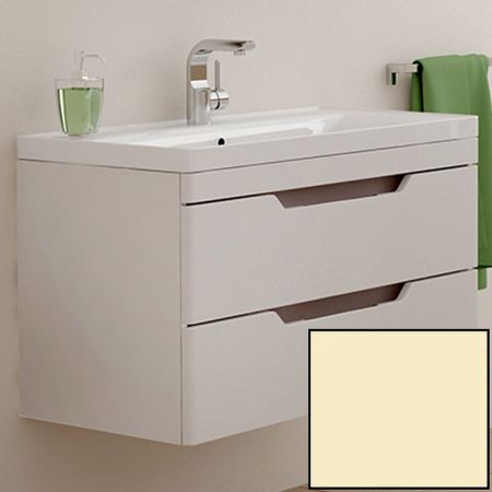 Тумба с раковиной SanVit Степ 90 kstep90 в цвете Ral подвесная Желтый глянец