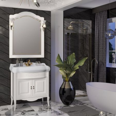 Мебель для ванной Лоренцо 80 Opadiris Белый матовый, артикул 