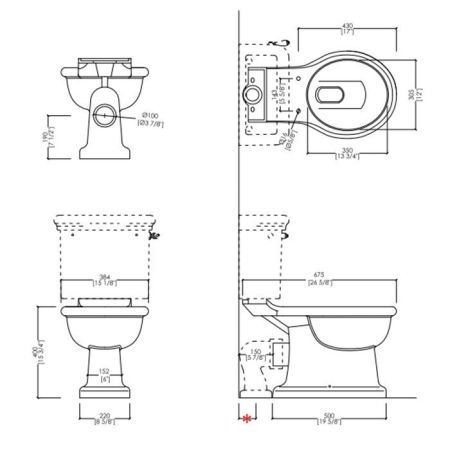 Devon Etoile Унитаз моноблок (50х30см), цвет: белый, артикул IBWCETCM