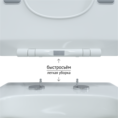 Комплект BERGES для монтажа  подвесного унитаза: инсталляция NOVUM525, кнопка F3 хром глянец, унитаз FLOE Rimless, сидение дюропласт Floe Slim SO, микролифт, быстросъем