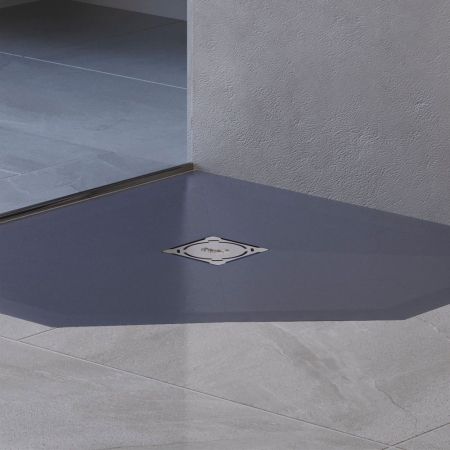 Душевой поддон трапеция RGW ST/T-G Графит (800x800), артикул 16155088-02