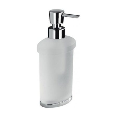 Colombo Land Дозатор для жидкого мыла настольный, цвет: хром/матовое стекло, артикул B9319.CR-VAN