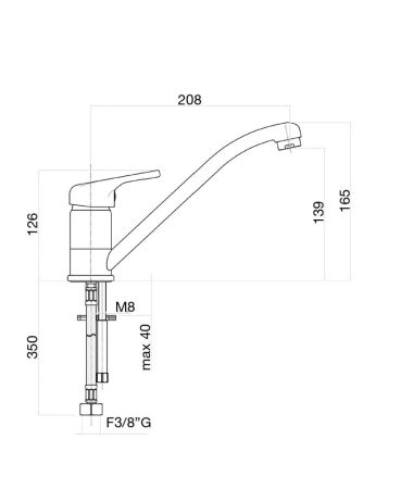 Смеситель для кухни Fiore MISTRAL 42CR4510, хром, артикул 42CR4510