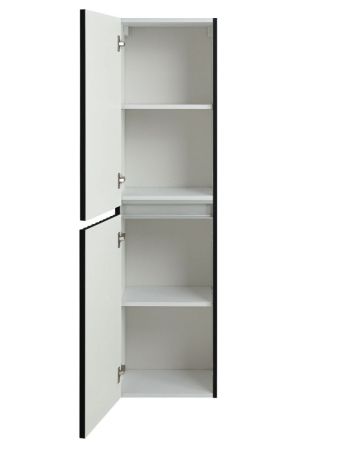 ELEGANT Пенал настенный, подвесной, Чёрный матовый AM-ELEGANT-1500-2А-SO-NM-LED, артикул AM-ELEGANT-1500-2А-SO-NM-LED