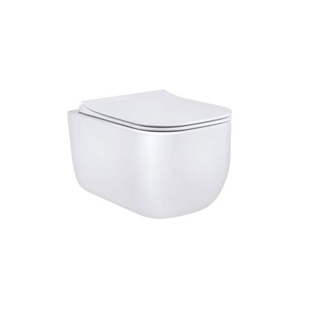 Унитаз подвесной Form VT1-35 безободковый, цвет белый, ультратонкое soft-close сиденье, артикул VT1-35