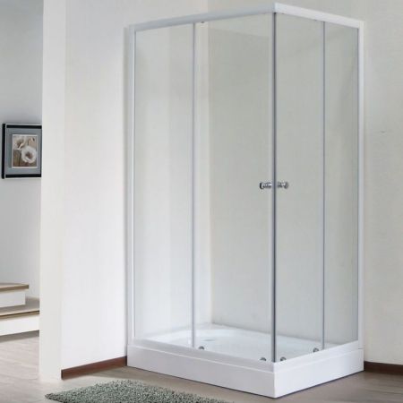 Душевой уголок Royal Bath HPD 100х120 RB1210HPD-T без поддона профиль Белый стекло прозрачное, артикул RB1210HPD-T