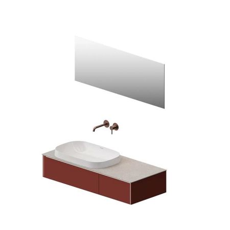 Тумба MAGICA подвесная 120, 2 ящика, венецианский красный матовый, артикул MA.120.2\VR.M