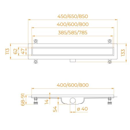 Душевой лоток Drain Leo-11 (800)