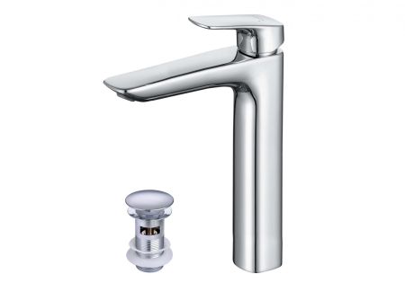 Смеситель для раковины 227 с донным клапаном AQUATEK AQ1005CR ВЕГА, артикул AQ1005CR