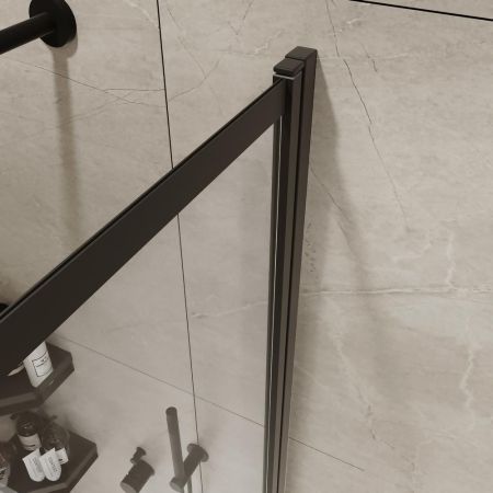 Шторка на ванну слайдер Terminus Ното 150х90, черный, артикул 1CS150х90B