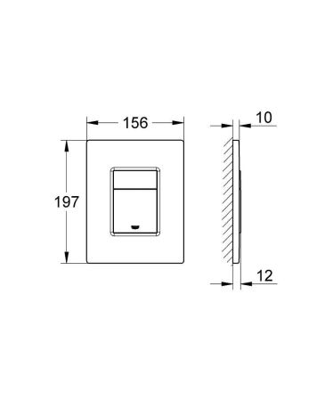 Панель смыва для унитаза GROHE Skate Cosmopolitan, теплый закат глянец (38732DA0), артикул 38732DA0