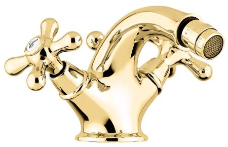 Смеситель Deco Classic с донным клапаном для биде, цвет золото, артикул 12014OR