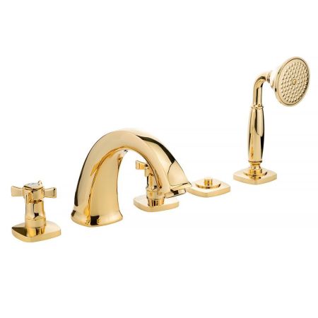 KORONA См-ль на борт ванны на 5 отв., золото, артикул 28503