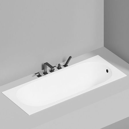 Salini ORNELLA Встраиваемая ванна 1700х700х600мм, овальная чаша, мат-л: S-Sense, глянцевый, матовый белый (без слива-перелива), артикул 102313M